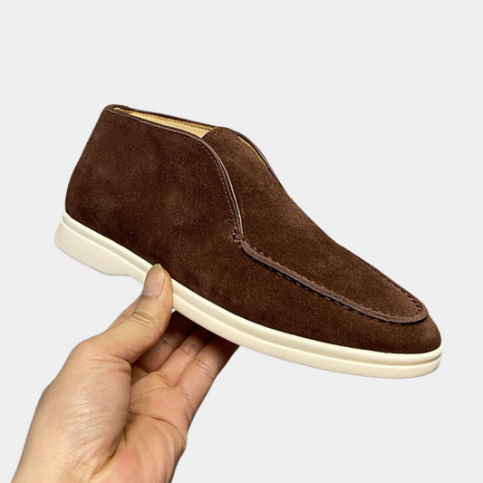 High Loafers – Bequeme Slip-On aus Wildleder für Herren-Kaffee-40-Chaps Herrenmode