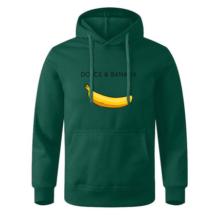 Hoodie - Bananendruck - Kängurutasche - Pullover Hoodie - Herren Hoodies-Grün-S-Chaps Herrenmode