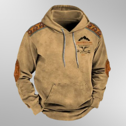 Hoodie | Kordelzug | Tasche | Pullover Hoodie | Herrenbekleidung-Braun-XS-Chaps Herrenmode