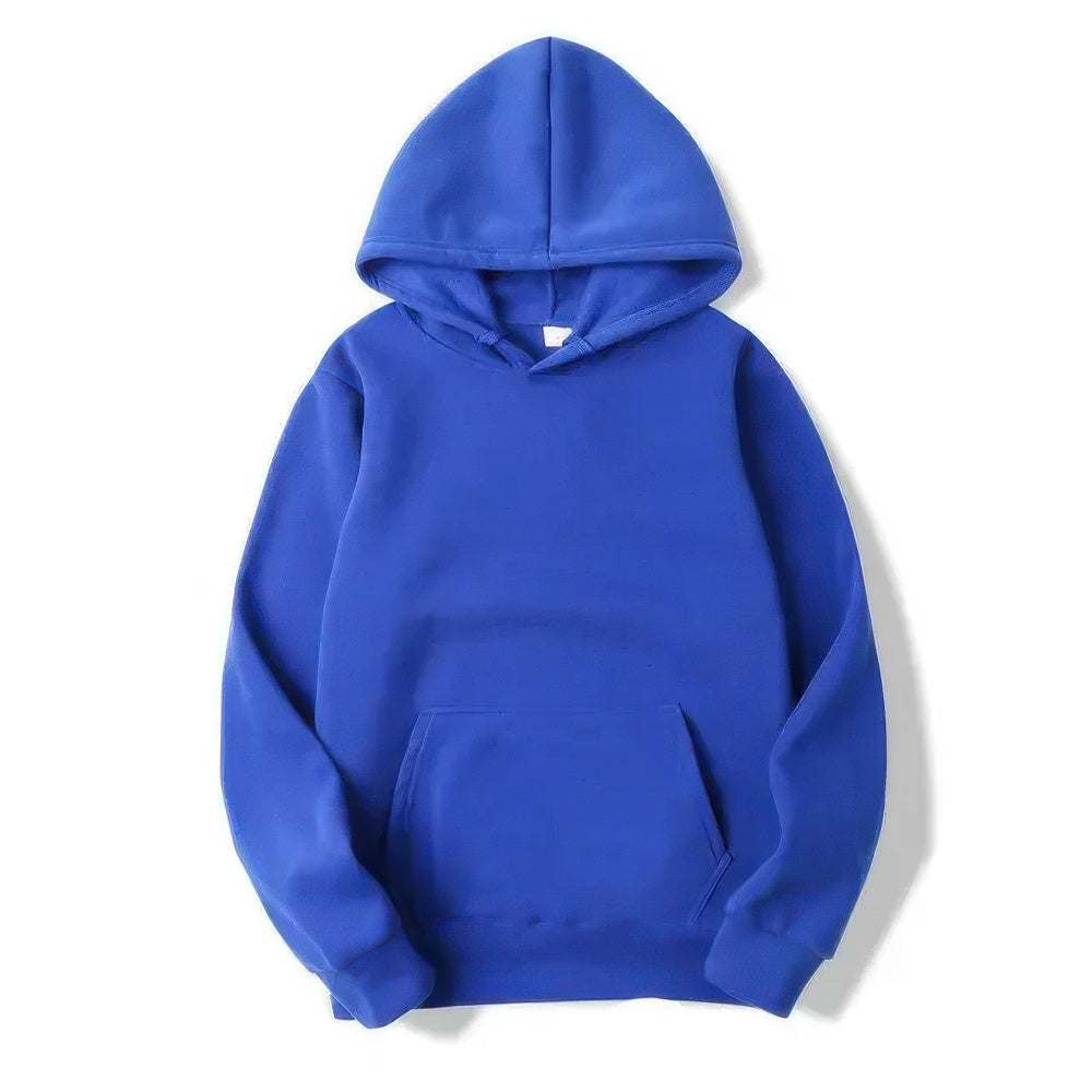 Hoodie – Warmer Pullover mit Kängurutasche für Männer und Frauen-Blau-S-Chaps Herrenmode