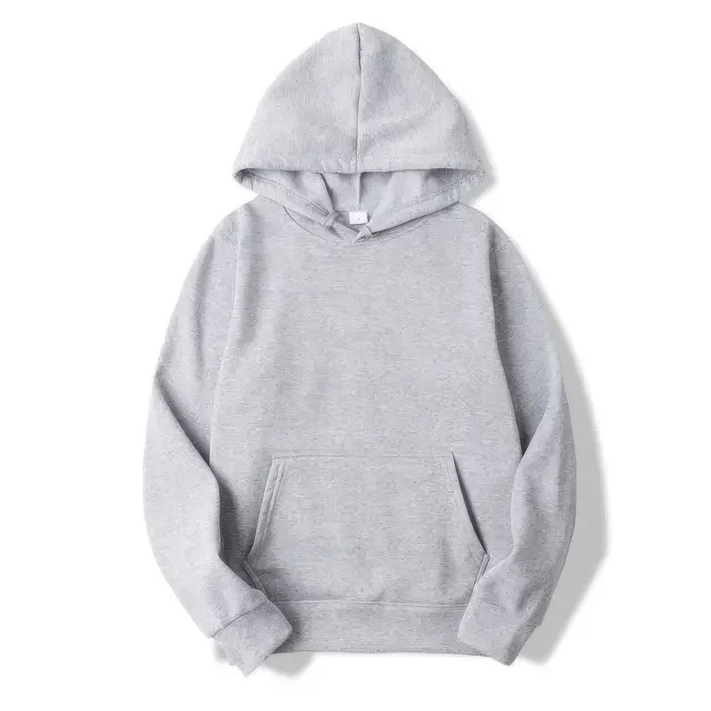 Hoodie – Warmer Pullover mit Kängurutasche für Männer und Frauen-Grau-S-Chaps Herrenmode