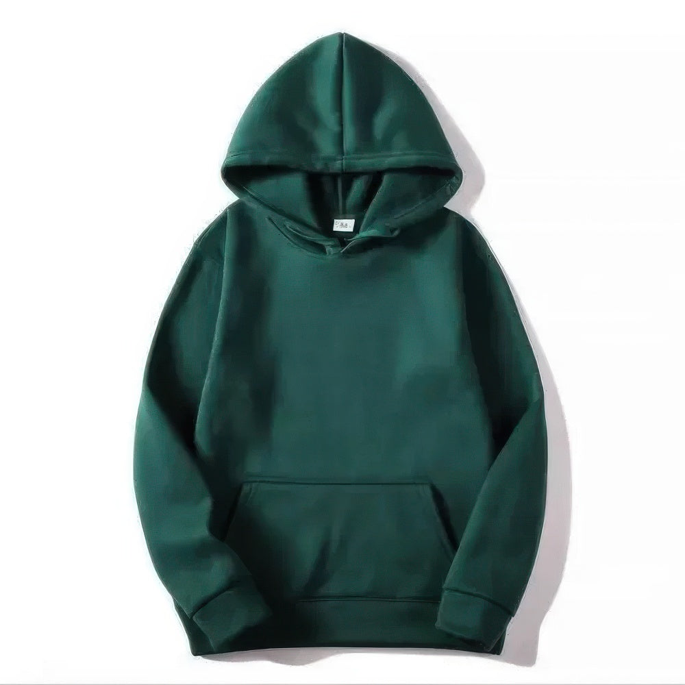 Hoodie – Warmer Pullover mit Kängurutasche für Männer und Frauen-Grün-S-Chaps Herrenmode