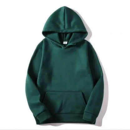 Hoodie – Warmer Pullover mit Kängurutasche für Männer und Frauen-Grün-S-Chaps Herrenmode
