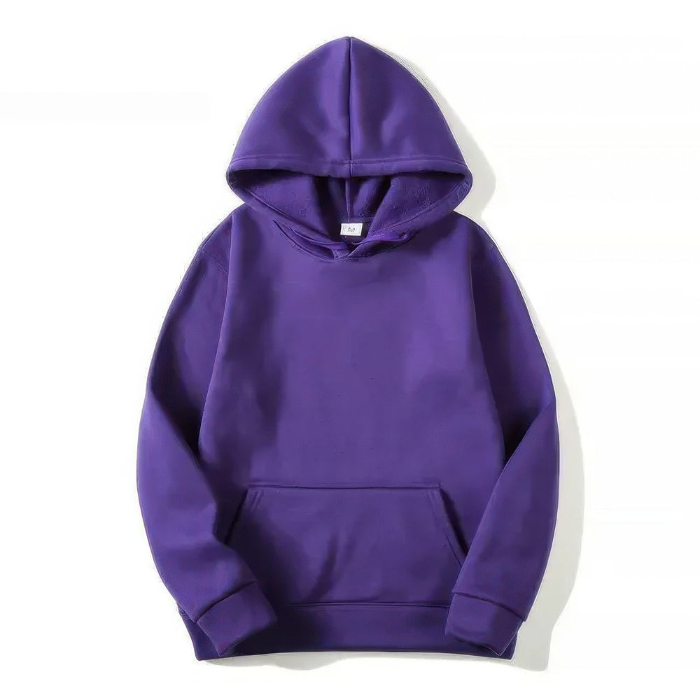 Hoodie – Warmer Pullover mit Kängurutasche für Männer und Frauen-Lila-S-Chaps Herrenmode