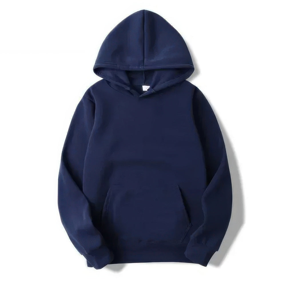 Hoodie – Warmer Pullover mit Kängurutasche für Männer und Frauen-Marineblau-S-Chaps Herrenmode