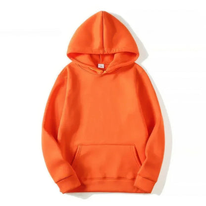 Hoodie – Warmer Pullover mit Kängurutasche für Männer und Frauen-Orange-S-Chaps Herrenmode