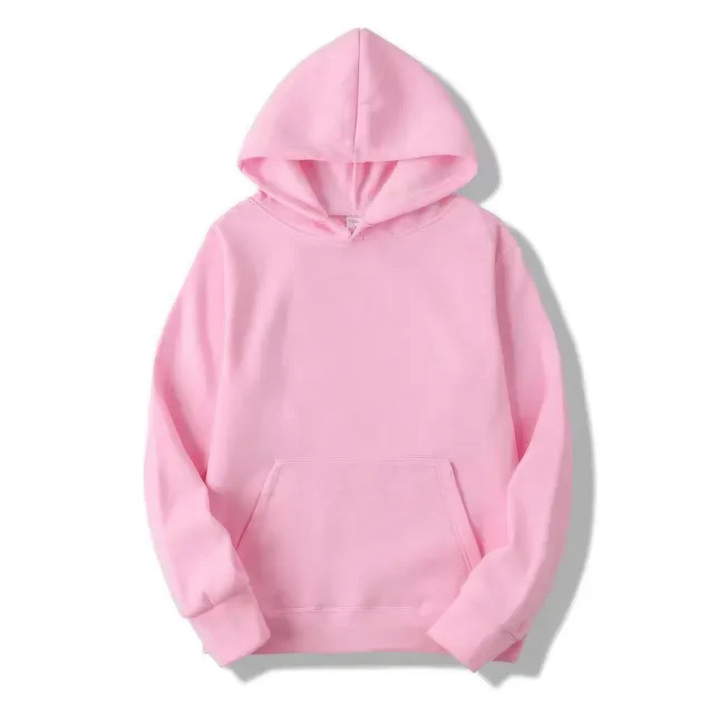 Hoodie – Warmer Pullover mit Kängurutasche für Männer und Frauen-Rosa-S-Chaps Herrenmode