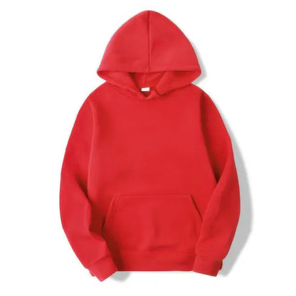 Hoodie – Warmer Pullover mit Kängurutasche für Männer und Frauen-Rot-S-Chaps Herrenmode
