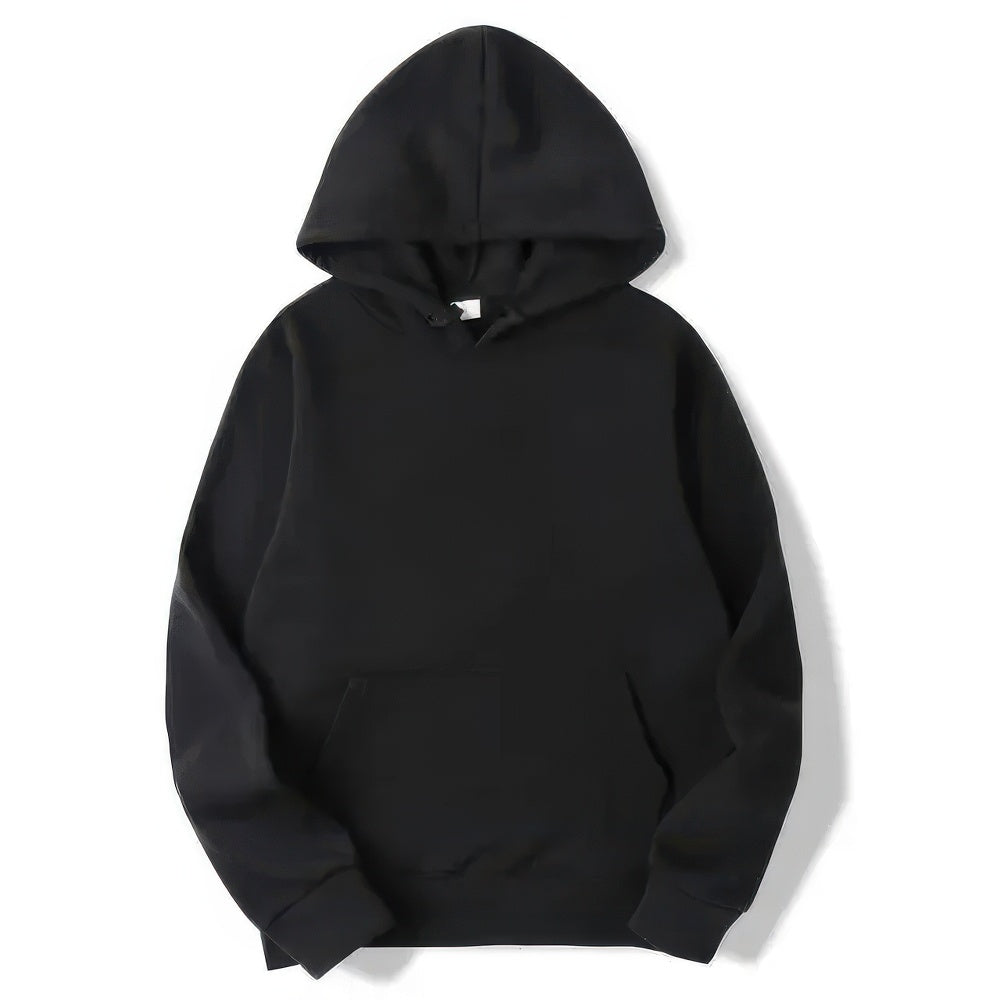 Hoodie – Warmer Pullover mit Kängurutasche für Männer und Frauen-Schwarz-S-Chaps Herrenmode