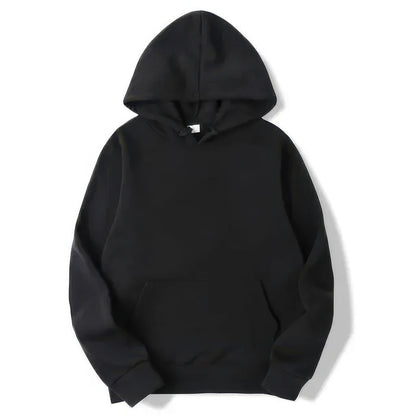 Hoodie – Warmer Pullover mit Kängurutasche für Männer und Frauen-Schwarz-S-Chaps Herrenmode
