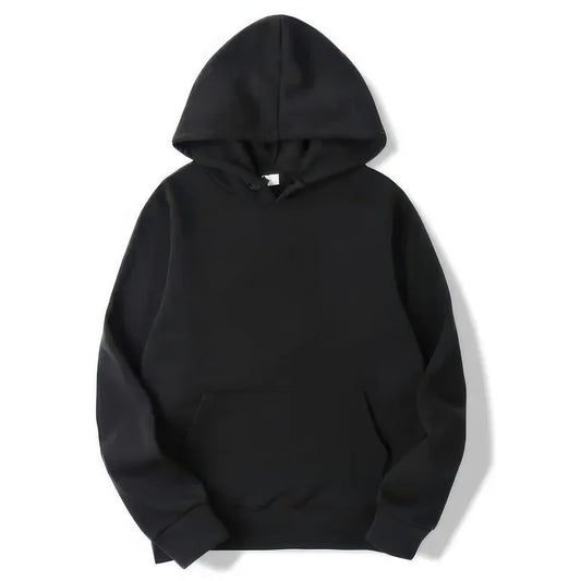 Hoodie – Warmer Pullover mit Kängurutasche für Männer und Frauen-Schwarz-S-Chaps Herrenmode