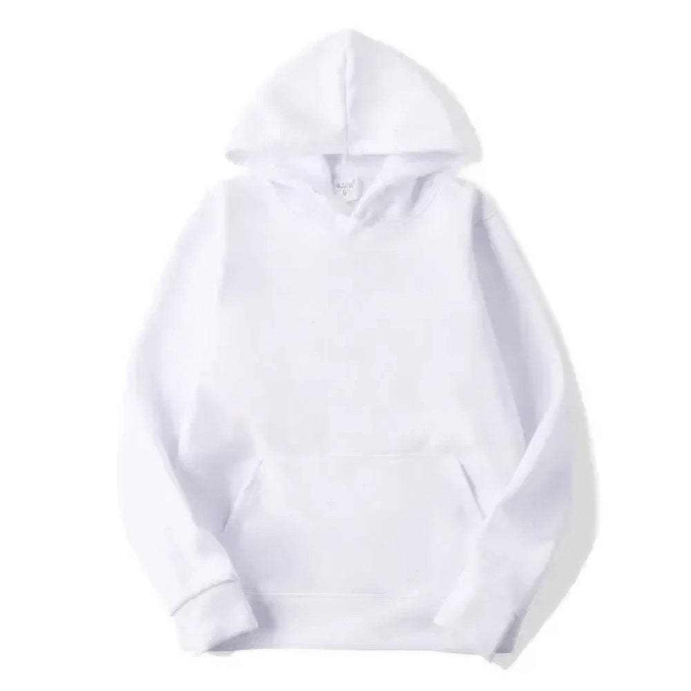 Hoodie – Warmer Pullover mit Kängurutasche für Männer und Frauen-Weiß-S-Chaps Herrenmode