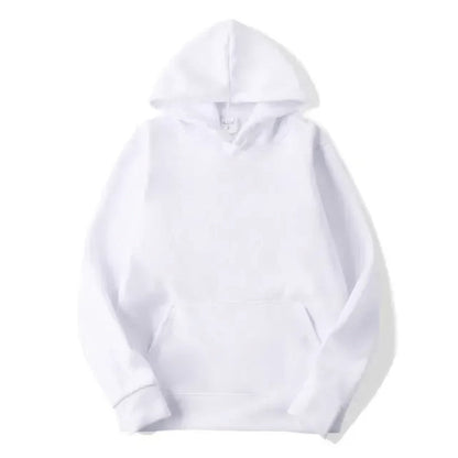 Hoodie – Warmer Pullover mit Kängurutasche für Männer und Frauen-Weiß-S-Chaps Herrenmode