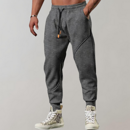 Jogger - Bequeme Herren Sweatpants mit elastischer Taille und Kordelzug-Dunkelgrau-M-Chaps Herrenmode