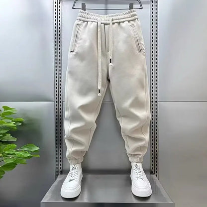 Jogger - Kordelzug - Elastische Taille - Sweatpants - Herrenhosen-Beige-S-Chaps Herrenmode