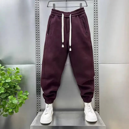 Jogger - Kordelzug - Elastische Taille - Sweatpants - Herrenhosen-Rot-S-Chaps Herrenmode