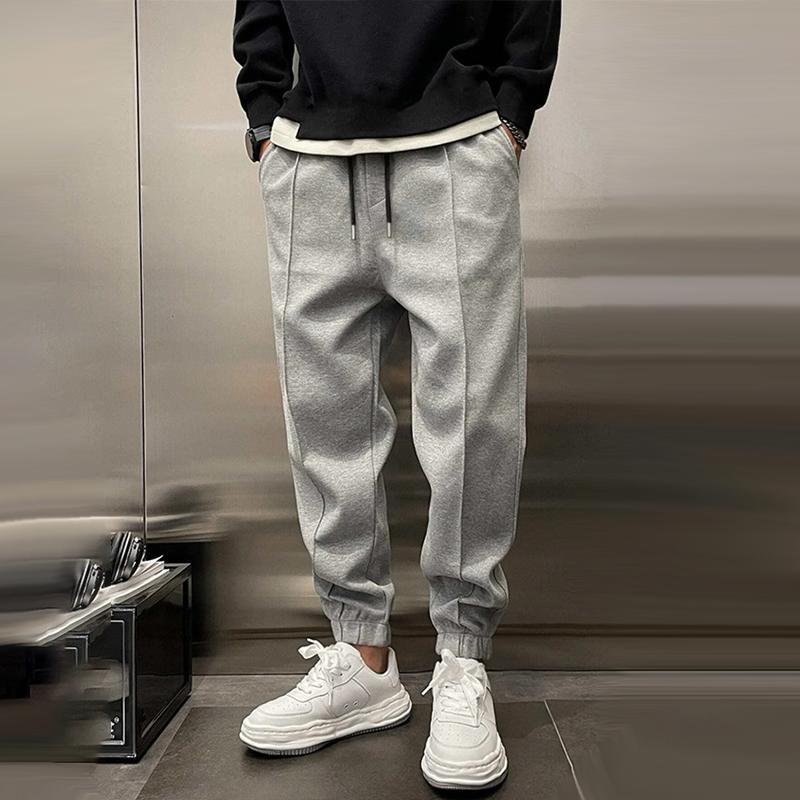 Jogger | Kordelzug | Lockere Passform | Jogginghose | Jogginghose für Herren-Grau-M-Chaps Herrenmode