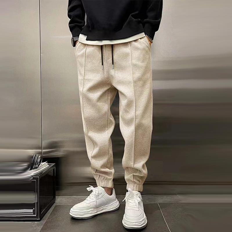 Jogger | Kordelzug | Lockere Passform | Jogginghose | Jogginghose für Herren-Khaki-M-Chaps Herrenmode