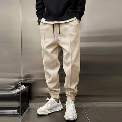 Jogger | Kordelzug | Lockere Passform | Jogginghose | Jogginghose für Herren-Khaki-M-Chaps Herrenmode