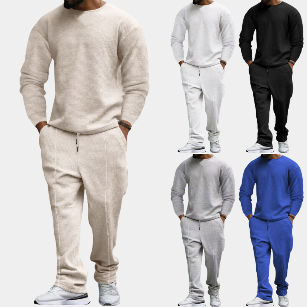 Jogginganzug | Lange Ärmel | Gerades Bein | Sweatshirt und Jogger Set | Herren Jogginganzug Sets-Chaps Herrenmode
