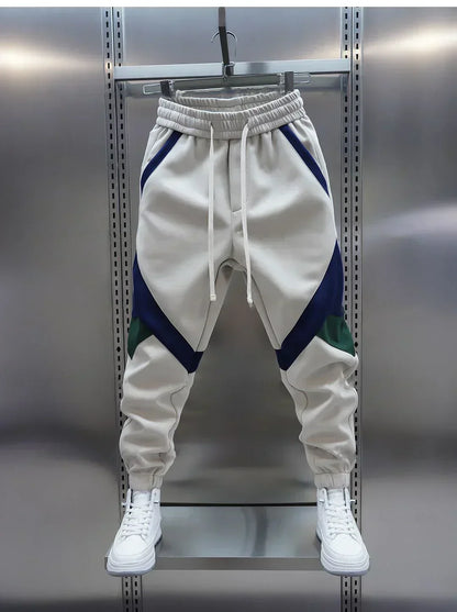 Jogginghose | Elastische Taille | Sport | Bündchenhose | Jogger für Männer-Beige-S-Chaps Herrenmode