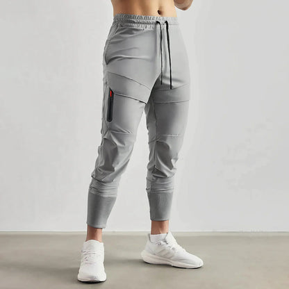 Jogginghose | Elastischer Bund | Leicht | Sportbekleidung | Jogginghose für Herren-Grau-S-Chaps Herrenmode