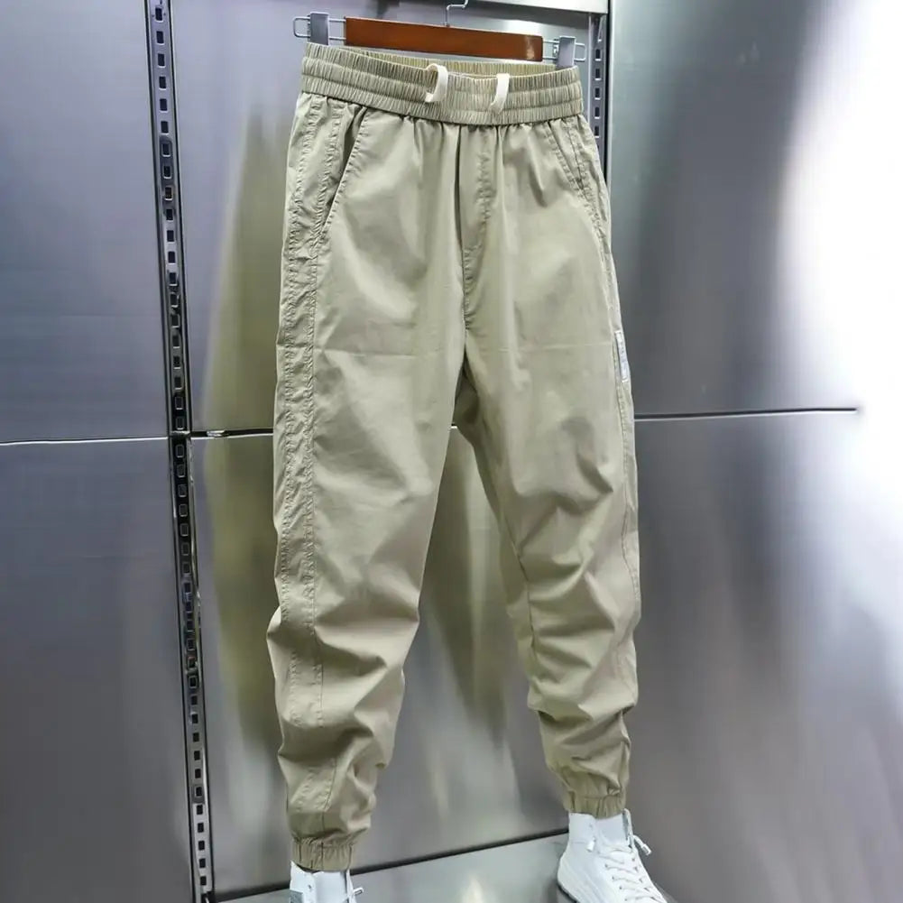 Jogginghose – Leichte Jogginghose mit Kordelzug für Männer-Khaki-S-Chaps Herrenmode