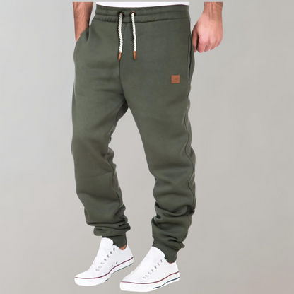 Jogginghosen | Elastischer Bund | Kordelzug | Sweathosen | Jogginghosen für Herren-Grün-M-Chaps Herrenmode