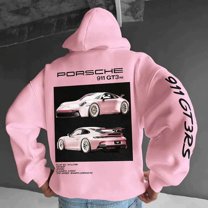 Kapuzenpullover | Auto-Print | Warm | Oversized-Kapuzenpullover | Herrenbekleidung-Porsche Gt3 Rosa Hoodie-S-Chaps Herrenmode