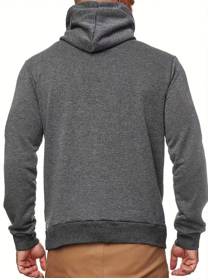 Kapuzenpullover mit Gesichtsmaske | Normale Passform | Tasche | Pullover-Kapuzenpullover | Herren-Kapuzenpullover-Chaps Herrenmode