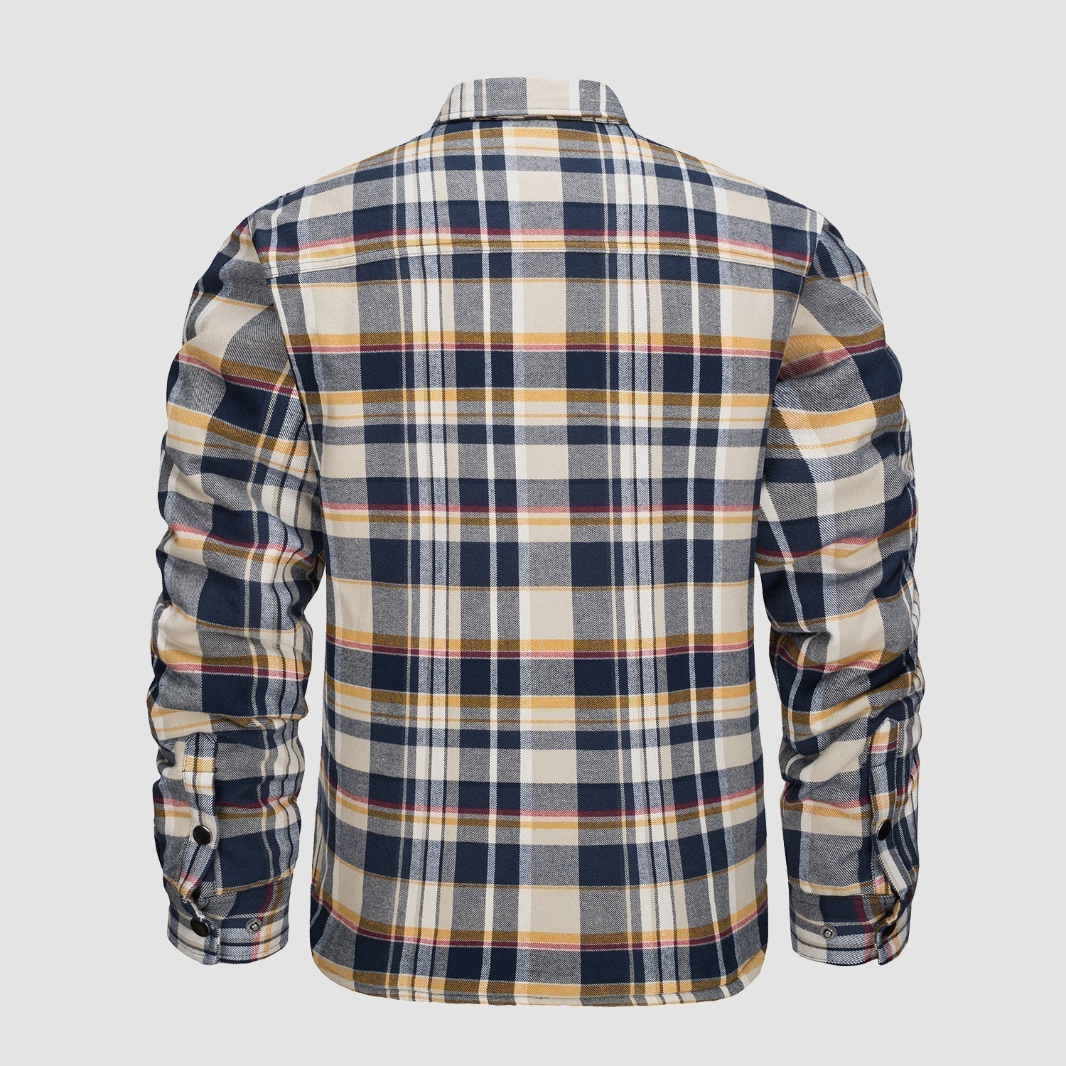 Karierte Jacke | Knopfleiste | Gestepptes Futter | Karierte Jacke | Herrenbekleidung-Chaps Herrenmode