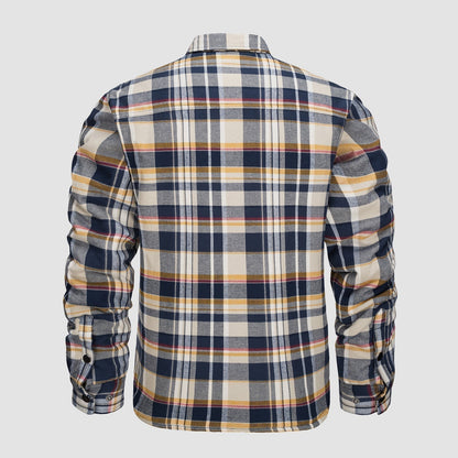 Karierte Jacke | Knopfleiste | Gestepptes Futter | Karierte Jacke | Herrenbekleidung-Chaps Herrenmode