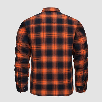 Karierte Jacke | Knopfleiste | Gestepptes Futter | Karierte Jacke | Herrenbekleidung-Chaps Herrenmode
