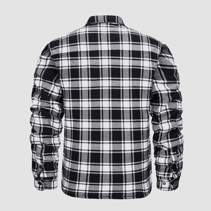 Karierte Jacke | Knopfleiste | Gestepptes Futter | Karierte Jacke | Herrenbekleidung-Chaps Herrenmode