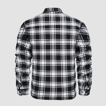 Karierte Jacke | Zugeknöpft | Hemdjacke | Steppjacke | Herrenflanelljacke-Chaps Herrenmode