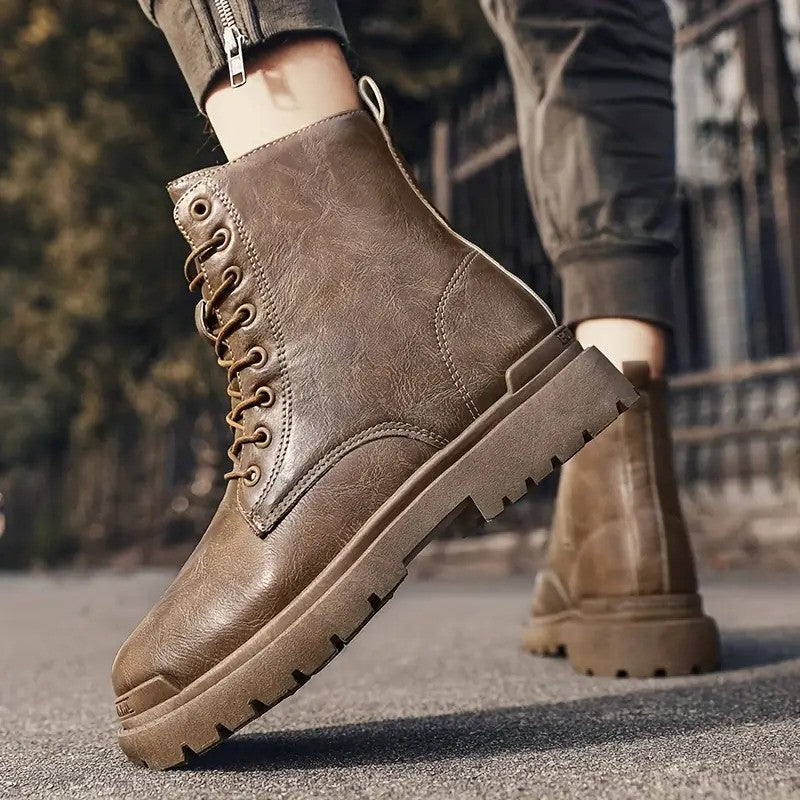 Karl Kampfstiefel | Schnürstiefel für Männer für den Winter-Chaps Herrenmode