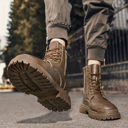 Karl Kampfstiefel | Schnürstiefel für Männer für den Winter-Chaps Herrenmode