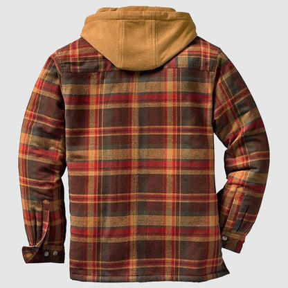 Karojacke – gesteppte Herren-Herbstjacke mit Kapuze-Chaps Herrenmode