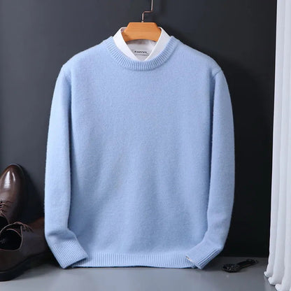 Kaschmirpullover | Strick | Rundhalsausschnitt | Pullover | Herrenbekleidung-Hellblau-XS-Chaps Herrenmode