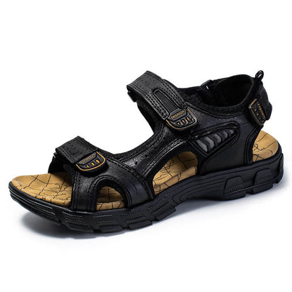 Klettverschluss-Sandalen – Orthopädische Sandalen – Sandalen für Spaziergänge – Sport-Sandalen – Herrensandalen-Schwarz-36-Chaps Herrenmode