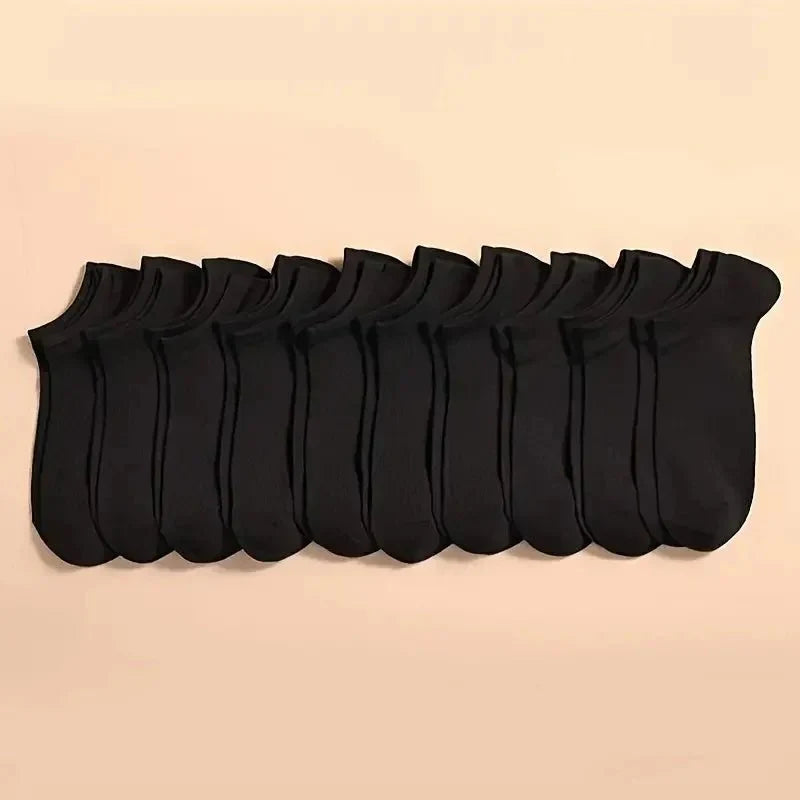 Knöchelsocken | Low Cut | Atmungsaktiv | Sockenset | Herrensocken-Schwarz-Einheitsgröße-Chaps Herrenmode
