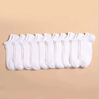 Knöchelsocken | Low Cut | Atmungsaktiv | Sockenset | Herrensocken-Weiß-Einheitsgröße-Chaps Herrenmode