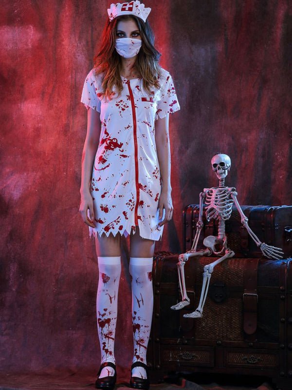 Krankenschwester Halloween Kostüm | Gruselig | Zombie Krankenschwester | Krankenschwester Outfit Halloween | Damen Halloween Kostüme-Chaps Herrenmode