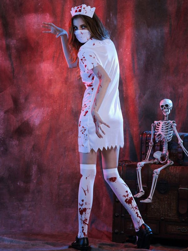 Krankenschwester Halloween Kostüm | Gruselig | Zombie Krankenschwester | Krankenschwester Outfit Halloween | Damen Halloween Kostüme-Chaps Herrenmode