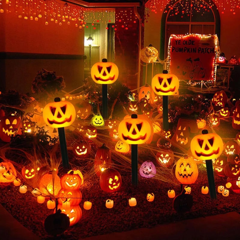 Kürbislichter für draußen | Solarbetrieben | LED | Halloween Gartenlichter | Halloween Lichter für Draußen-Chaps Herrenmode
