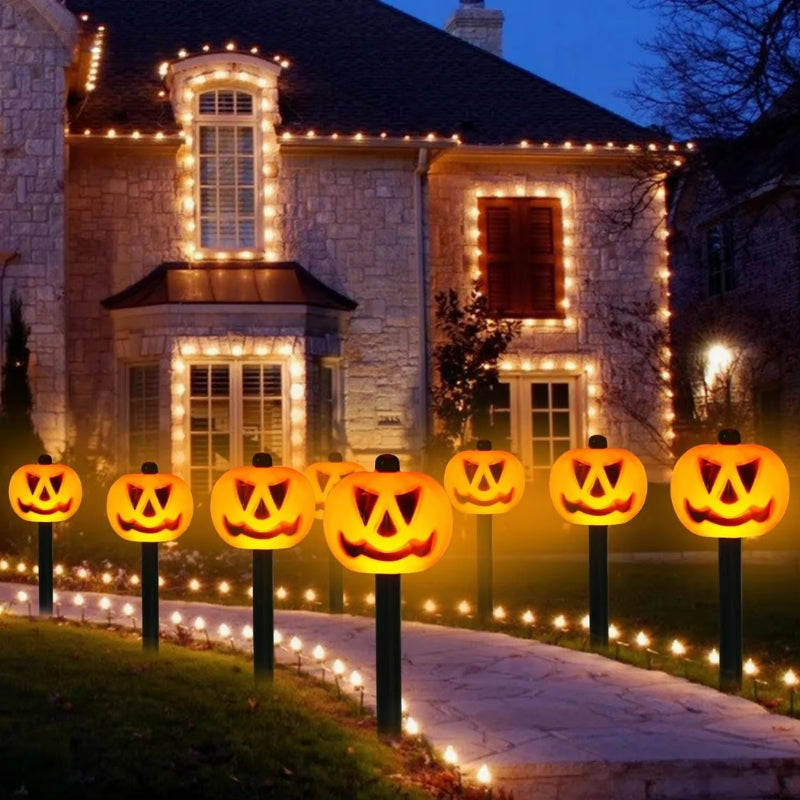 Kürbislichter für draußen | Solarbetrieben | LED | Halloween Gartenlichter | Halloween Lichter für Draußen-Chaps Herrenmode