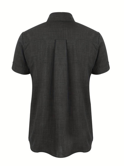 Kurzarmhemd – Leichtes Herrenhemd mit Kragen und Knöpfen-Chaps Herrenmode