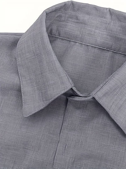 Kurzarmhemd – Leichtes Herrenhemd mit Kragen und Knöpfen-Chaps Herrenmode