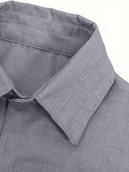 Kurzarmhemd – Leichtes Herrenhemd mit Kragen und Knöpfen-Chaps Herrenmode