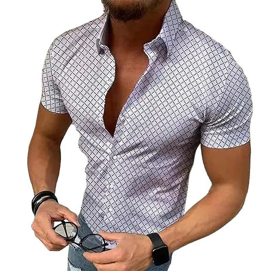 Kurzarmhemd – Slim-Fit-Schnitt – mit Knöpfen – Herrenhemden-Chaps Herrenmode